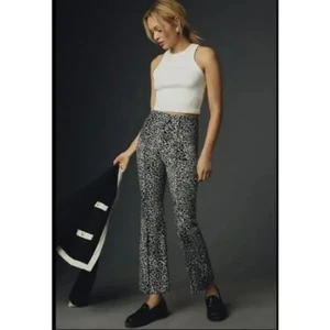 Pantaloni cropped Maeve Anthropologie The Margot Kick Svasati Small Petite Nuovi con etichette - Foto 1 di 11