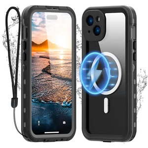 For iPhone 15 Pro Max 15 Plus Underwater IP68 Waterproof Case for MagSafe - Picture 1 of 13