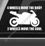 “2 Wheels Move The Soul” Bumper Sticker – 4x7 Inch Glossy Vinyl Decal | Motorcycle Lover Gift 3 thumbnail image