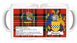 Scottish Clan Stewart Schottland Wappen Wappen Keramiktasse - Bild 1 von 3