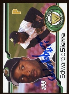 2003 Kane County Cougars EDUARDO SIERRA Signed Card autograph AUTO A'S