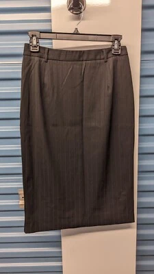 Falda M MISSONI Talla 6 Brillante Rayas Mezcla Lana Lápiz Recta Espalda Abertura Foto 1 de 4