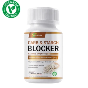 Carb & Starch Blocker White Kidney Bean 60 Caps Appetite Suppressant Weight Loss - Foto 1 di 10