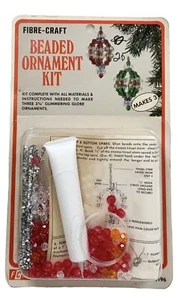 Vintage 1981 Beaded Ornaments Makes 3 - 3. 3/4” Glimmering Globe Ornaments - Picture 1 of 2