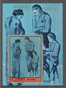 Manama 1972 - Pinturas de Pablo Picasso - Mi-Block 223 B - Imperf. MNH - Imagen 1 de 1