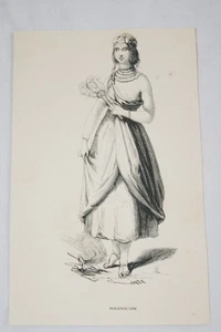 GRAVURE FEMME BOURNOUAISE COSTUME AFRIQUE R426 - Picture 1 of 1