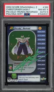 PSA 8 MINT 2002 Score DBZ Limited Edition Piccolo, Revived Chris Sabat Signed 9 - Picture 1 of 2