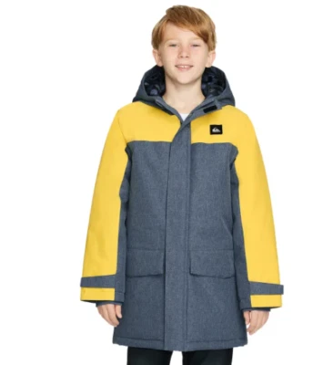 Jaqueta de esqui de neve Quiksilver Youth Parka tamanho 10/12 poliéster - Imagem 1 de 4