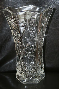 Anchor Hocking Early American Prescut Glass EAPG 10 1/4" Vase - EUC! - Picture 1 of 6