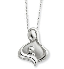 Mother's Jewelry, Maternal Bond Mother & Child Silver Necklace with 18" chain.