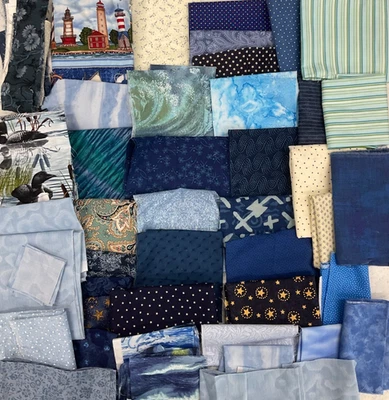 COTTON SCRAP BAG #311 - BLUE - Image 1 of 2