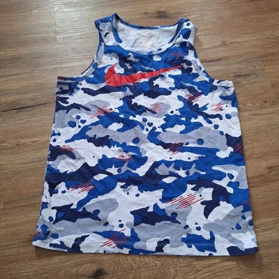 Camiseta sin mangas Nike Dri-Fit para hombre M camuflaje rendimiento camisa atlética  Foto 1 de 4