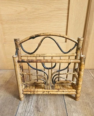 Vintage Tiger Bamboo Letter Rack - Image 1 of 4