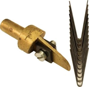 Ideal Tire Groover Regroover #2 3/32" Brass Head and 12 #2 3/32" Round Blades - Picture 1 of 3