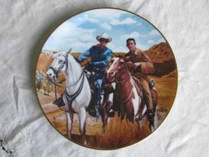 Placa de porcelana vintage Lone Ranger and Tonto edición limitada número 2163C, 1990 - Imagen 1 de 3