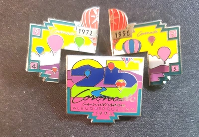 VNTG Lot of 3 Rare ABQ Int'l Fiesta Pins W20 L07 ABSOLUTELY LAST PRICE DROP!!! - Image 1 of 4