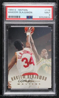1994-95 Skybox Emotion Masters Hakeem Olajuwon #116 PSA 9 MINT HOF - Image 1 of 2