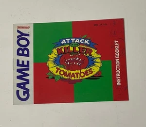 Attack Of The Killer Tomatoes Instruction Manual Only Nintendo Gameboy Authentic - Picture 1 of 9