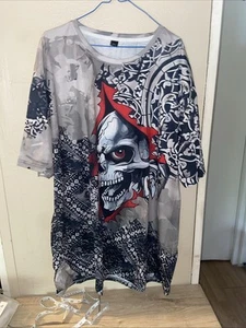 Herren Totenkopf Hemd 👔 Größe 5xl Neu - Bild 1 von 10