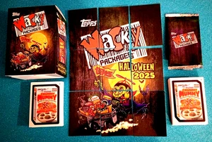 2025 Wacky Packages Halloween Serie Komplettsatz 81/81 alle Rücken mit Puzzle + mehr - Bild 1 von 2