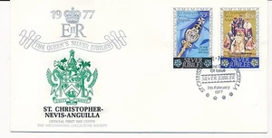 D90051 Queen Elizabeth II Silver Jubilee FDC St.Christopher Nevis Anguilla - Picture 1 of 1