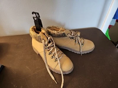 Time & Tru Marrón Tostado Senderismo Botas Tostadas Tejido Superior Mujer Talla 8.5  Foto 1 de 4