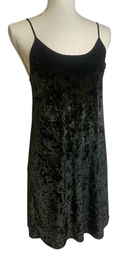 UNDERCOVER Victoria's Secret XS S Mini Abito Slip Velluto Nero Sexy Velluto Stravagante Gotico