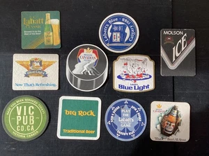 10 different CANADIAN BEERS Issued BEER COASTERS P4 - Picture 1 of 2