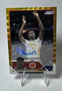 Xavier Booker Rookie Gold Wave Auto /50 MSU - 2023 Topps Chrome McDonalds #CA-XB - Picture 1 of 2