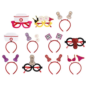 Novelty Funny Felt Willy Boobs Headband or Glasses for Party Photo Props,Cute HQ - Picture 1 of 12