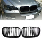 Front Kidney Grills Grille for BMW X5 E70 X6 X6M ABS Gloss Black Grills