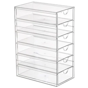 Drawer Type Desktop Organizer Multi-functional Sundries Storage Box Clear - Picture 1 of 12