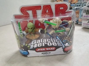 STAR WARS KIT FISTO & GENERAL GRIEVOUS GALACTIC HEROES SET HASBRO 2009 - Picture 1 of 3