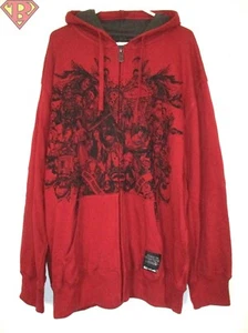 Marc Ecko Star Wars Warriors Red Full Zip-Up Hoodie Mens XXL NEW with Tags 2008 - Picture 1 of 24