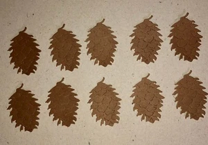 🌲10 PINECONES papel cartulina troquelado adorno álbum de recortes/fabricación de tarjetas - Imagen 1 de 7