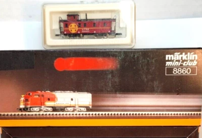 Z Marklin 8860 EMD F7 Santa Fe ATSF Diesel Loco (+ CC Tested) + 8636 Caboose #3 - Image 1 of 4