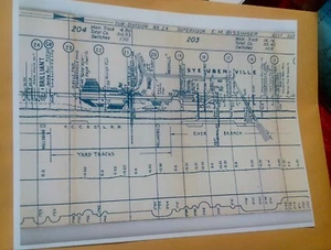 1956 Pennsylvania Railroad Track Chart Pittsburgh Region Main Line Steubenville - Picture 1 of 2