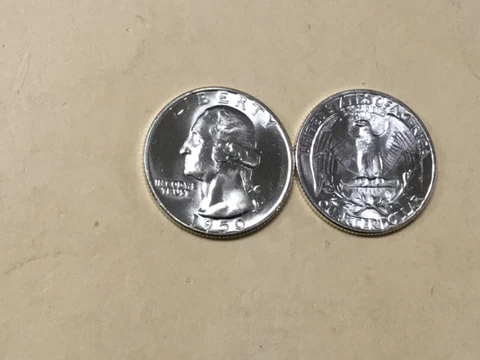 1950 BU UNCIRCULATED SILVER WASHINGTON QUARTER. REALLY NICE COIN! Cover
