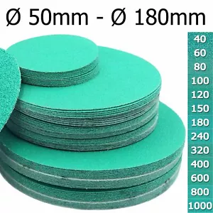 Feinschleifscheiben Klett grün 50mm-180mm Nassschleifen Exzenter schleifpapier - Bild 1 von 6