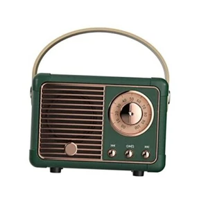 Retro Bluetooth Speaker, Vintage Decor, Mini Wireless Bluetooth Speaker, Green - Picture 1 of 7
