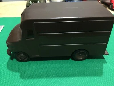 Camión de reparto UPS de plástico vintage 1977 paquete coche usado B340 Foto 1 de 4