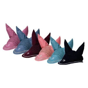 Hy Equestrian Synergy Fly Veil CloseKnit Crochet Ear Bonnet with Breathable Ears - Picture 1 of 18