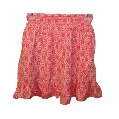 Girls Pink & Coral Ruffled Skirt - Image 1 of 4