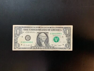 2009 $1 DOLLAR BILL D32222999E - Image 1 of 4
