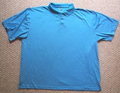 Men's Saddlebred Short Sleeve Golf Shirt Size 3XLT Blue and White Striped - Image 1 of 3