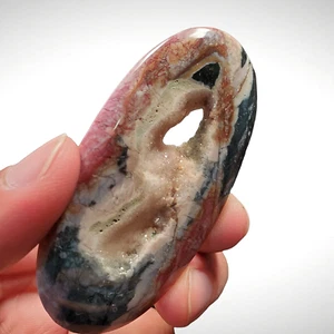 142Gr Rare Jasperized Limestone geode quartz crystal Polished healing - Picture 1 of 5