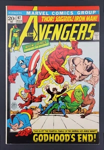 THE AVENGERS #97 (MARCH 1972) ~ SKRULL VS. KREE WAR ~ DECENT COMIC - Imagen 1 de 5