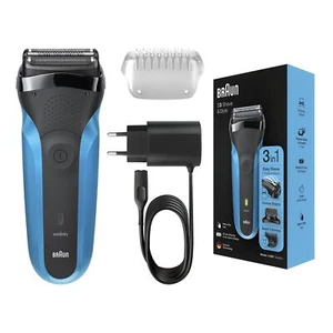 Braun Series 3 310BT ProSkin Wet&Dry, MicroComb, swing blaes-5 heads, Black/Blue - Picture 1 of 8