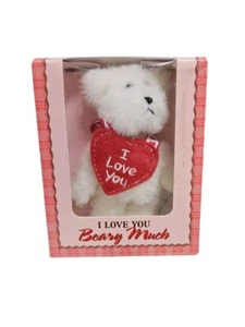 Boyds Bears I Love You Beary Much Bear Miniature 3" Valentine Bear & Booklet - Picture 1 of 3