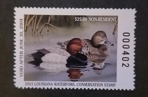 2002 LOUISIANA State Duck Hunting Revenue MNH Unused Non-Resident Stamp T13587 - Picture 1 of 2
